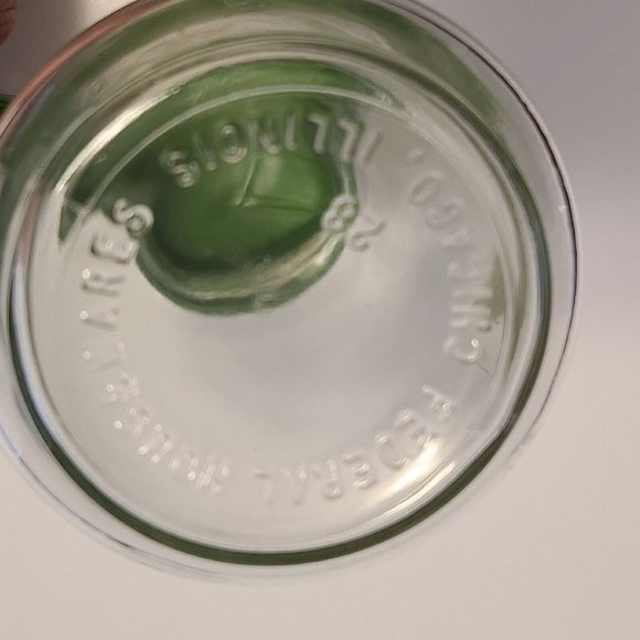 2 Vintage Federal Housewares Syrup Sugar Creamer Dispenser Green Spout Retro Mod - Picture 3 of 4